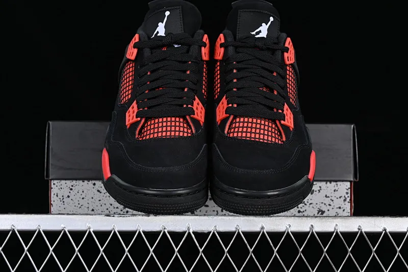 All categories Air Jordan Jordan series basketball shoes Air Jordan 4 GX foreign trade version Air Jordan 4 Retro "University Blue" AJ4 Joe 4 new black and red retro casual sports culture basketball shoes CT8527-016